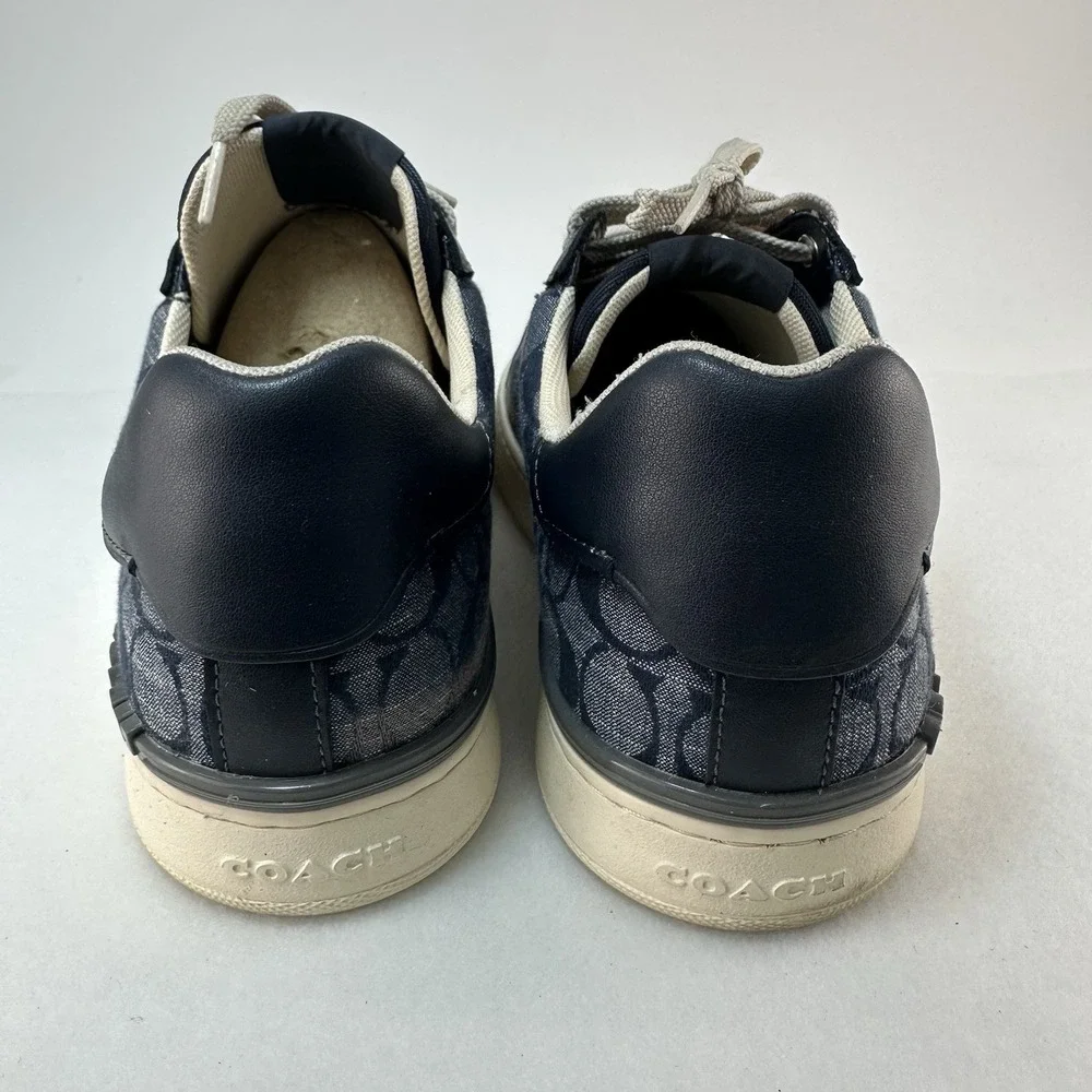 Coach Men's Clip Signature Chambray Low Top Size 11.5D CH087 Color Midnight Navy